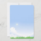 こうのとりの早い配達写真のポストのベビーシャワーの女の子 招待状 (裏面)