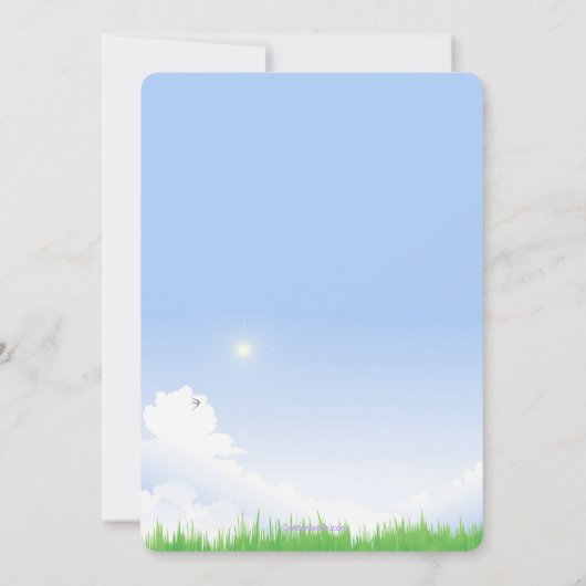 こうのとりの早い配達写真のポストのベビーシャワーの女の子 招待状 (裏面)