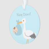こうのとりはかわいい男の赤ちゃんの子供部屋部屋の装飾を渡します オーナメント (正面)