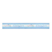 こうのとりは彼の方法ベビーシャワーのリボンに男の赤ちゃんあります グログランリボン (正面)