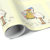 こうのとり配達デザイナーベビー ラッピングペーパー (ロールコーナー)