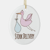 こうのとり配達 セラミックオーナメント (右)