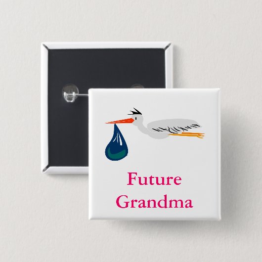 こうのとり 缶バッジ (正面&裏面)