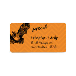 こうもりがこのハロウィーンを悲鳴をあげる ラベル