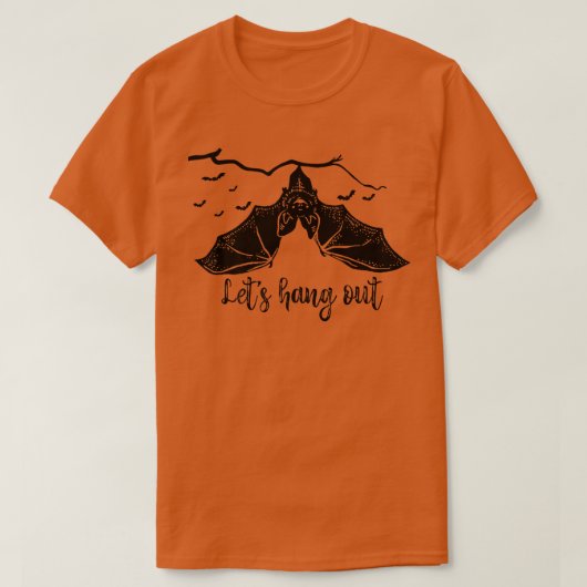 こうもりつるのバンパイアおもしろいハロウィーンの衣装 Tシャツ (デザイン正面)