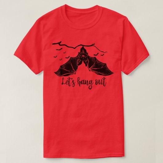 こうもりつるのバンパイアおもしろいハロウィーンの衣装 Tシャツ (デザイン正面)