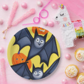 こうもりとカボチャ ペーパープレート (パーティー)