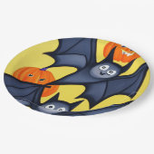 こうもりとカボチャ ペーパープレート (アングル)