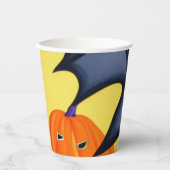 こうもりとカボチャ 紙コップ (正面)