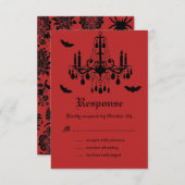 こうもりとシャンデリアRSVP 出欠カード (正面/裏面)
