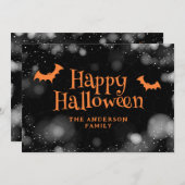 こうもりとスパイダーズハッピーハローウィンカード シーズンカード (正面/裏面)