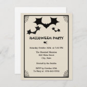 こうもりとスパイダー招待状カードテンプレート 招待状 (正面/裏面)