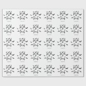 こうもりとトリックまたはスクリプトの文字ハロウィーン ラッピングペーパー (フラット)