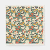 こうもりとビーチのボール夏のハロウィーン スタンダードランチョンナプキン (正面)