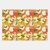 こうもりとビーチのボール夏のハロウィーン ラッピングペーパーシート (正面3)