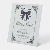 こうもりとボウハロウィーンベイビーシャワーへようこそ 台座サイン (正面)