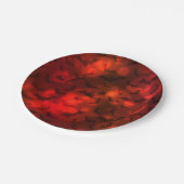 こうもりとムーンレッド黒のパターン ペーパープレート (アングル)