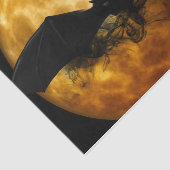 こうもりと収穫ムーン秋ブラックイエローエレガント 薄葉紙 (詳細)