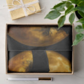 こうもりと収穫ムーン秋ブラックイエローエレガント 薄葉紙 (ギフト)