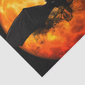 こうもりと収穫ムーン秋ブラックオレンジエレガント 薄葉紙 (詳細)