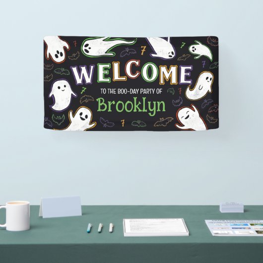 こうもりと幽霊スプオクタクタキュラブデイパーティーへようこそ 横断幕 (トレードショー)