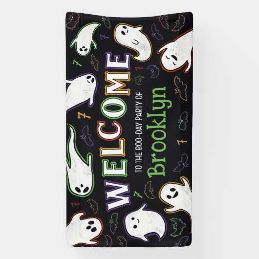 こうもりと幽霊スプオクタクタキュラブデイパーティーへようこそ 横断幕 (縦)