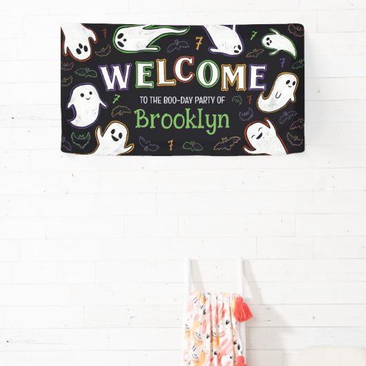 こうもりと幽霊スプオクタクタキュラブデイパーティーへようこそ 横断幕 (インサイチュ)