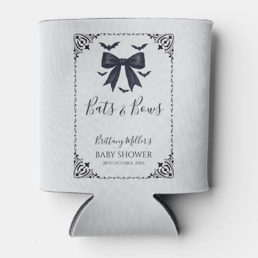 こうもりと弓ハロウィーンベイビーシャワーゴシック 缶クーラー (正面)
