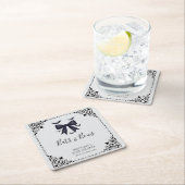 こうもりと弓ハロウィーンベイビーシャワー スクエアペーパーコースター (インサイチュ)