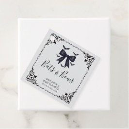 こうもりと弓ハロウィーンベイビーシャワー フェイバータグ