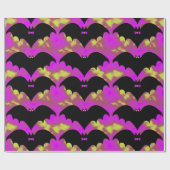 こうもりと弓ピンク黄色 ラッピングペーパー (フラット)