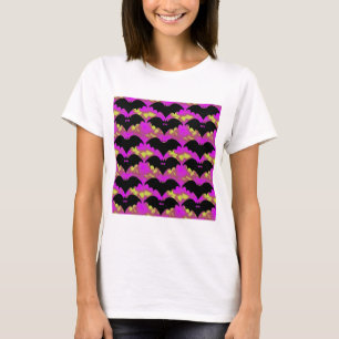 こうもりと弓ピンク黄色 Tシャツ