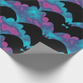 こうもりと弓ブルーピンク ラッピングペーパー (角)