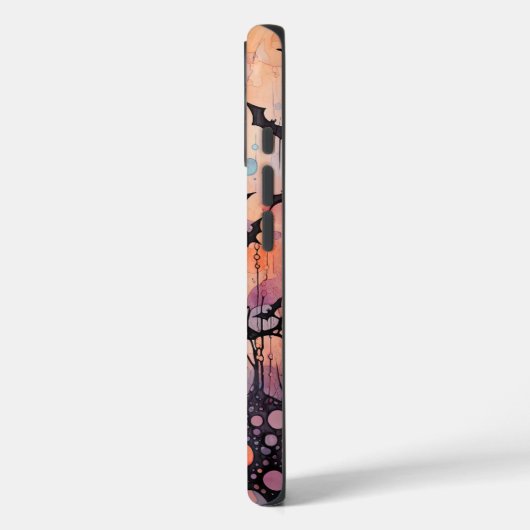 こうもりと抽象芸術ハロウィーン Case-Mate iPhoneケース (裏面 / 左)