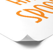 こうもりと月ハローウィンパーティ歓迎の看板ポスター ポスター (角)