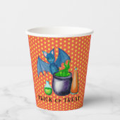 こうもりと泡立ち釜紙カップ 紙コップ (正面)