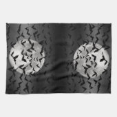 こうもりと満月ハロウィーン キッチンタオル (横)