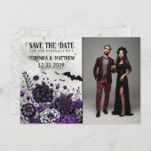 こうもりと花は日付カードを保存 セーブザデート (正面/裏面)