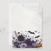 こうもりと花結婚の 招待状 (裏面)