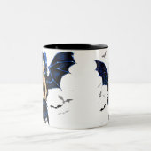 こうもりによってはマグのゴシック様式妖精のこうもりが飛びます ツートーンマグカップ (中央)