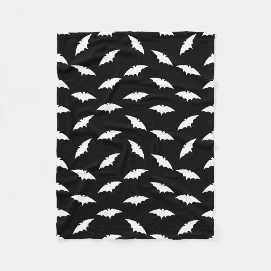 こうもりのシルエットの形の芸術パターンハロウィンのこうもり フリースブランケット (正面)