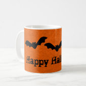 こうもりのトリオHalloween Mug,オレンジ コーヒーマグカップ (正面左)