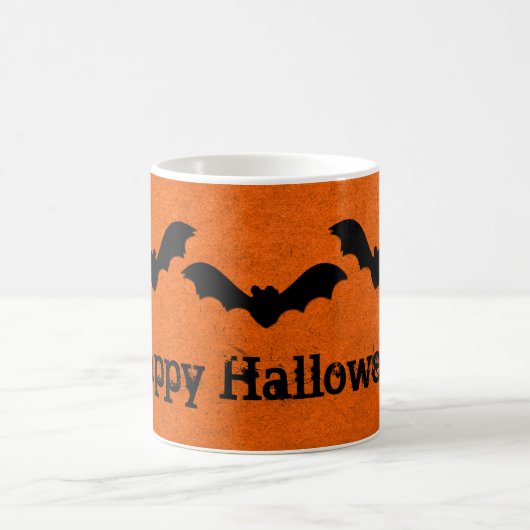こうもりのトリオHalloween Mug,オレンジ コーヒーマグカップ (中央)