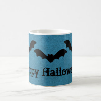 こうもりのトリオHalloween Mug、ダークブルー コーヒーマグカップ
