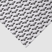 こうもりのハロウィンの白く黒いティッシュペーパー 薄葉紙 (詳細)