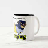 こうもりのパグのマグ ツートーンマグカップ (正面右)