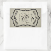 こうもりのファーハロウィーンの瓶のステッカーラベル 長方形シール (バッグ)