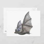 こうもりの側面の輪郭と上向きの翼 ポストカード (正面/裏面)