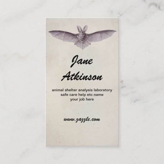 こうもりの名刺 名刺 (正面)