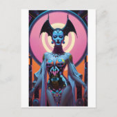 こうもりの女神は今あなたを楽しませるだろう ポストカード (正面)